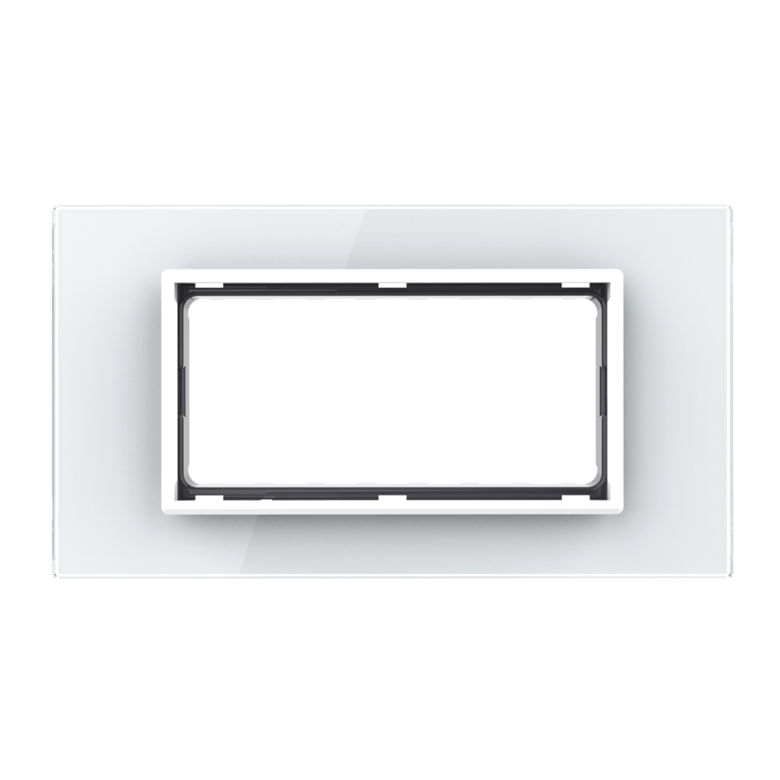 Rama din sticla Livolo standard Italian 4 module - Serie noua, alb