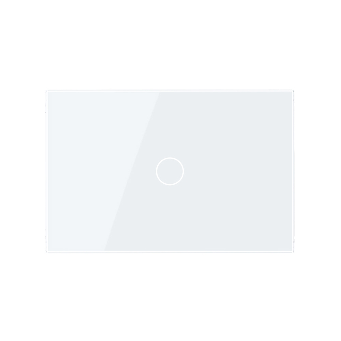 Panou intrerupator simplu cu touch Livolo din sticla, standard Italian - Serie noua, alb