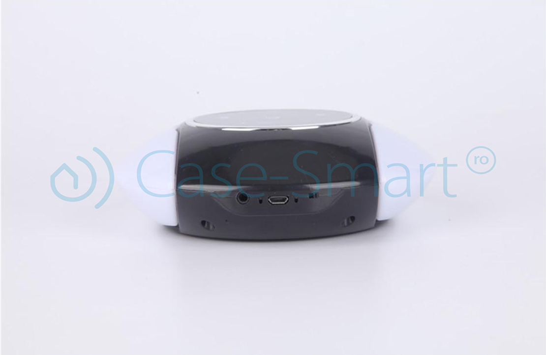 Boxa portabila Red Sun Moon Bay cu lampa cu LED, Bluetooth 4.0, RS-WBSL-07, alb