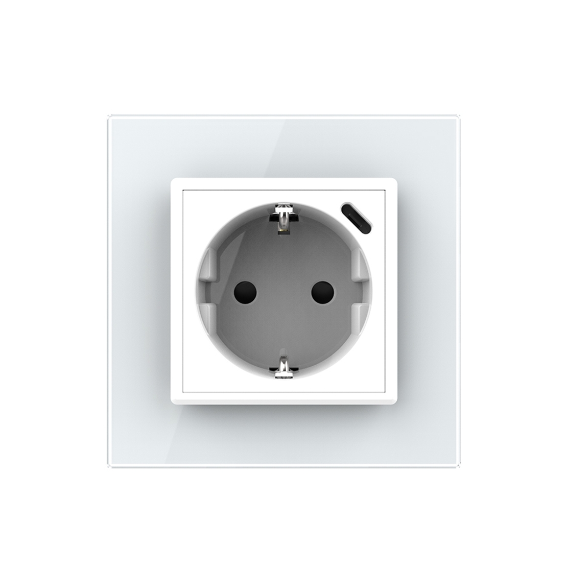 Priza Schuko + USB-C LIVOLO, Standard German - Serie Noua, alb