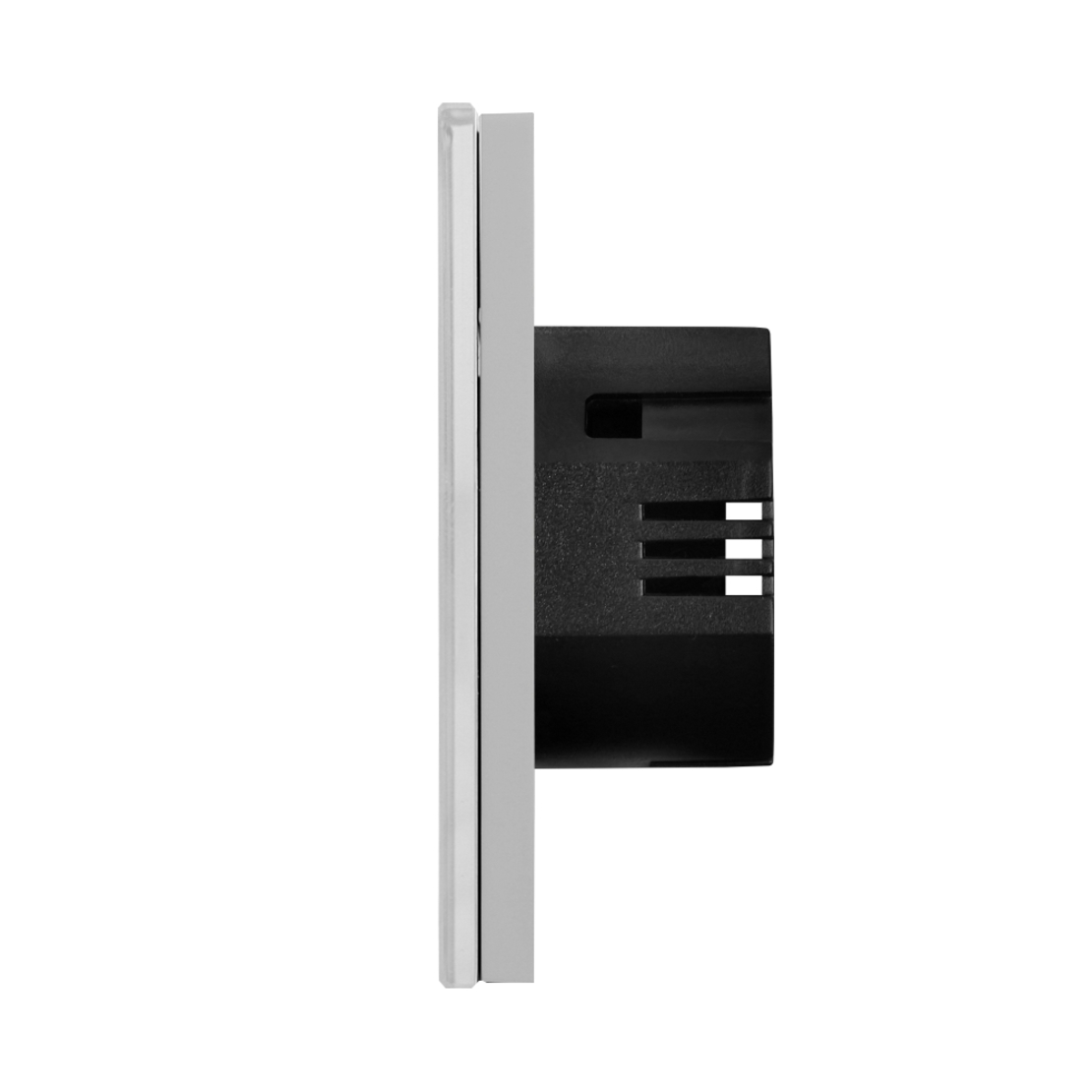 Intrerupator Dublu Wi-Fi + RF433 cu Touch din Sticla LUXION, gri