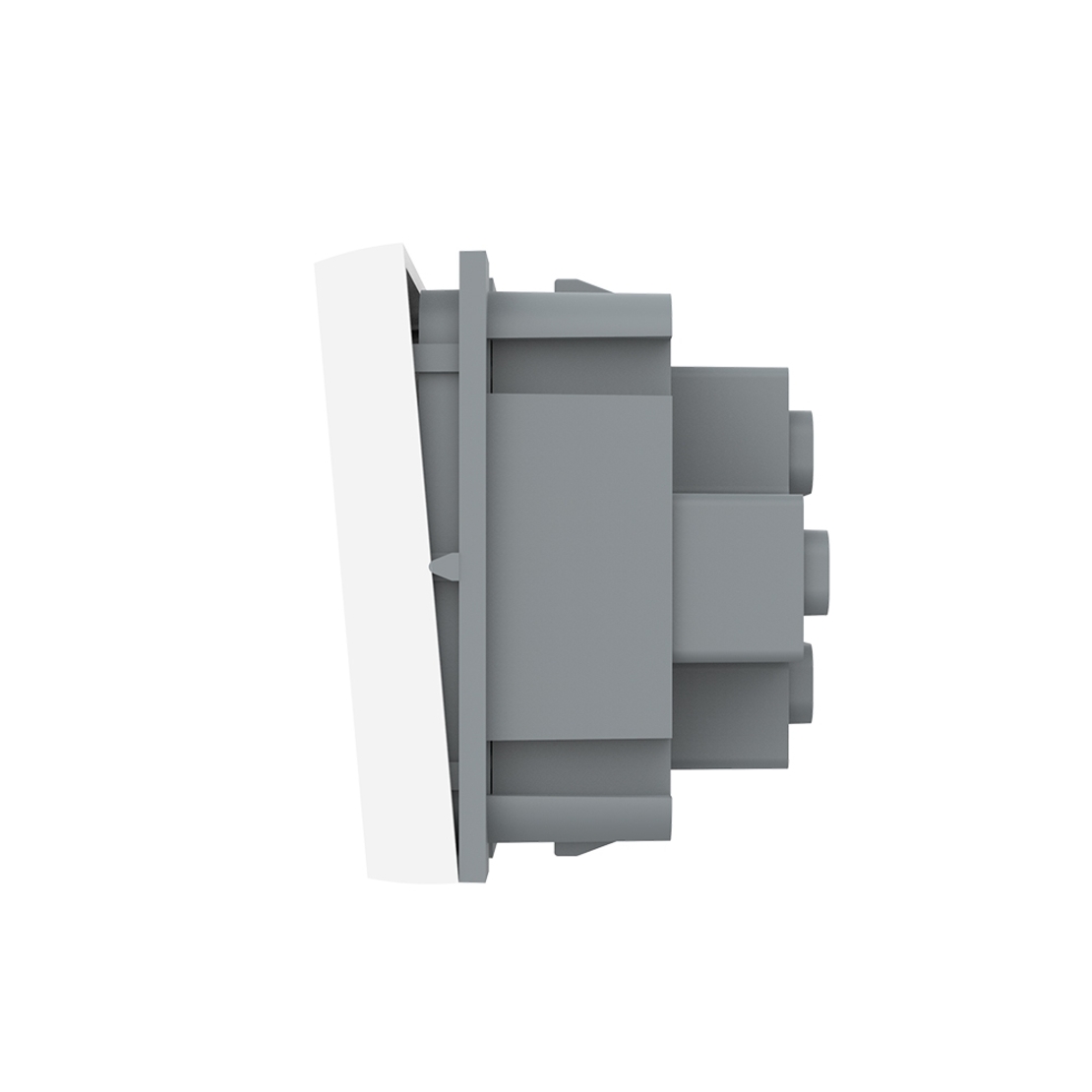 Modul Intrerupator Simplu Mecanic, 2 Module cu Reset (Revenire) LIVOLO - Serie Noua, alb