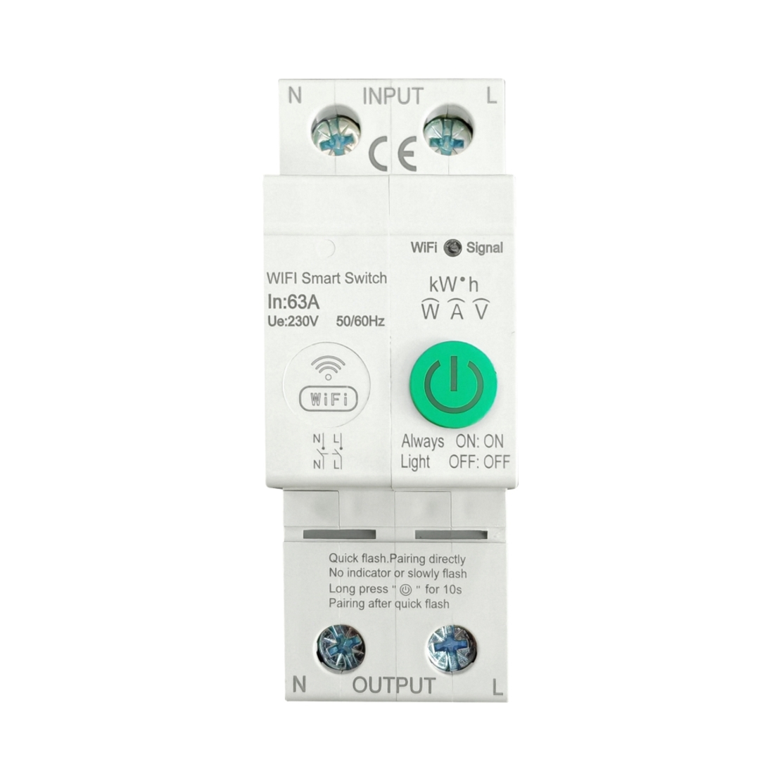 Siguranta automata Wi-Fi LUXION, 63A 2 Poli (1P+N), Monitorizare consum, Control aplicatie