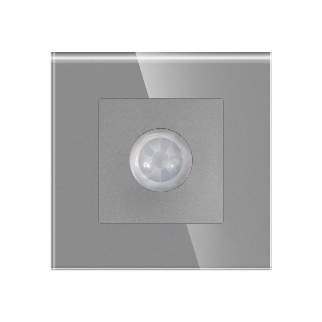 Senzor de Miscare PIR LUXION cu Rama din Sticla, gri