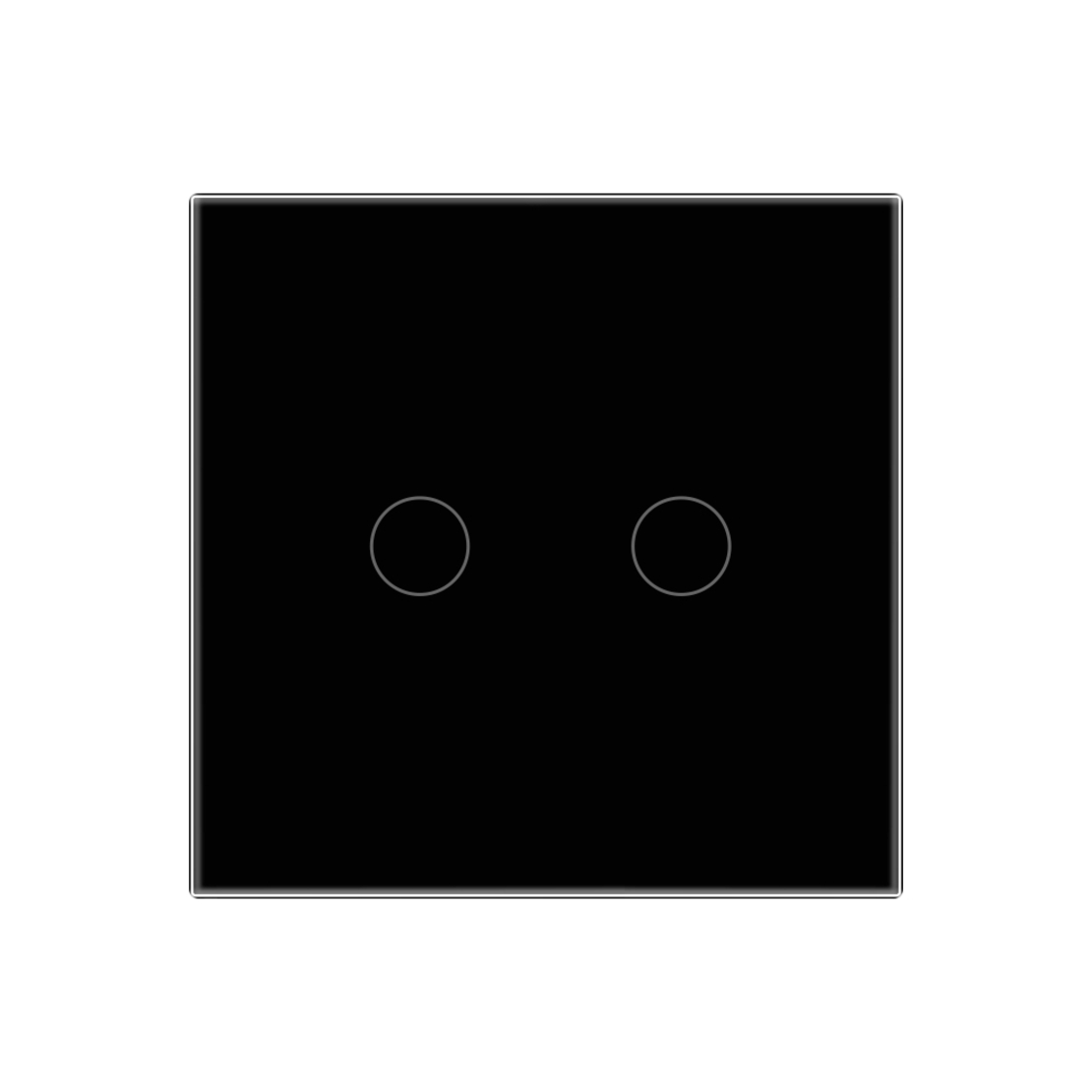 Intrerupator Dublu Wi-Fi + RF433 cu Touch din Sticla LUXION, negru