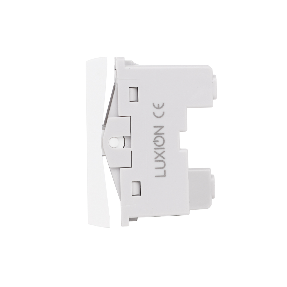 Modul Intrerupator Mecanic Jaluzele 1M LUXION, Standard Italian, alb