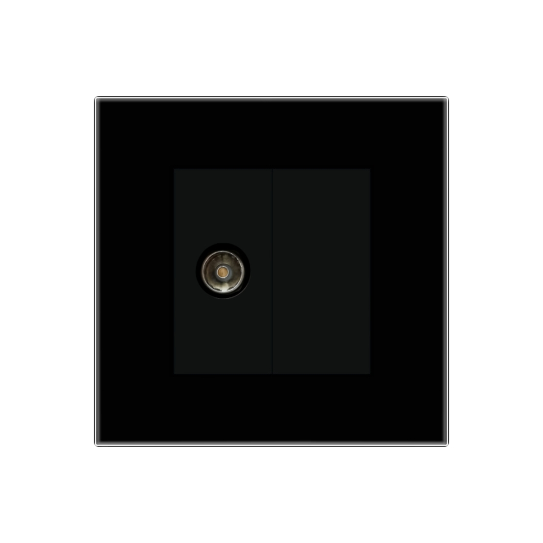 Priza TV cu Rama din Sticla LUXION, negru