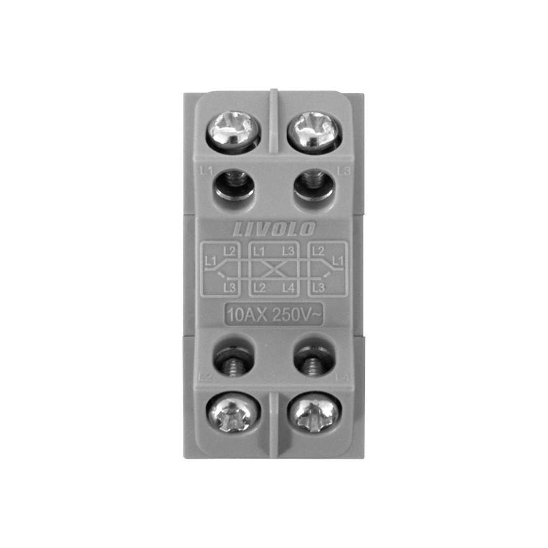 Modul Intrerupator Simplu Mecanic Cap Cruce LIVOLO, alb