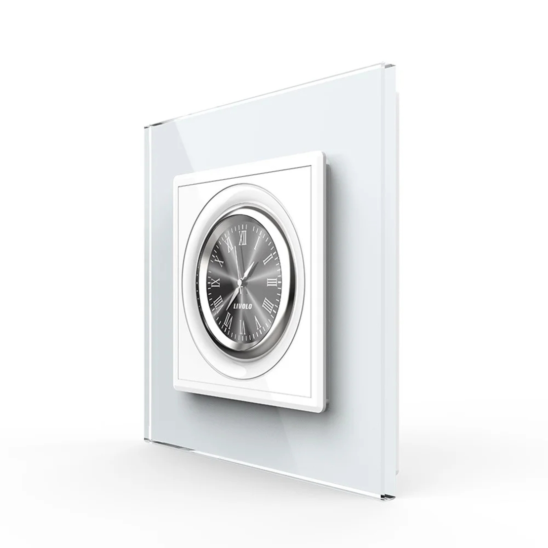 Ceas Mecanic Livolo cu Rama din Sticla Securizata, alb