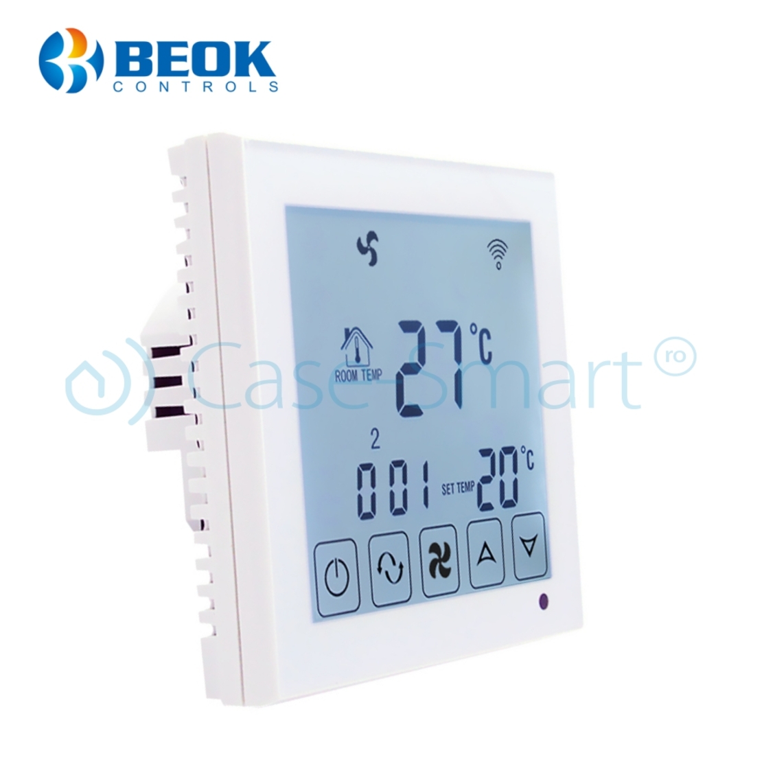 Termostat cu fir pentru aer conditionat BeOk TDS23-AC2, Compatibil cu sisteme HVAC