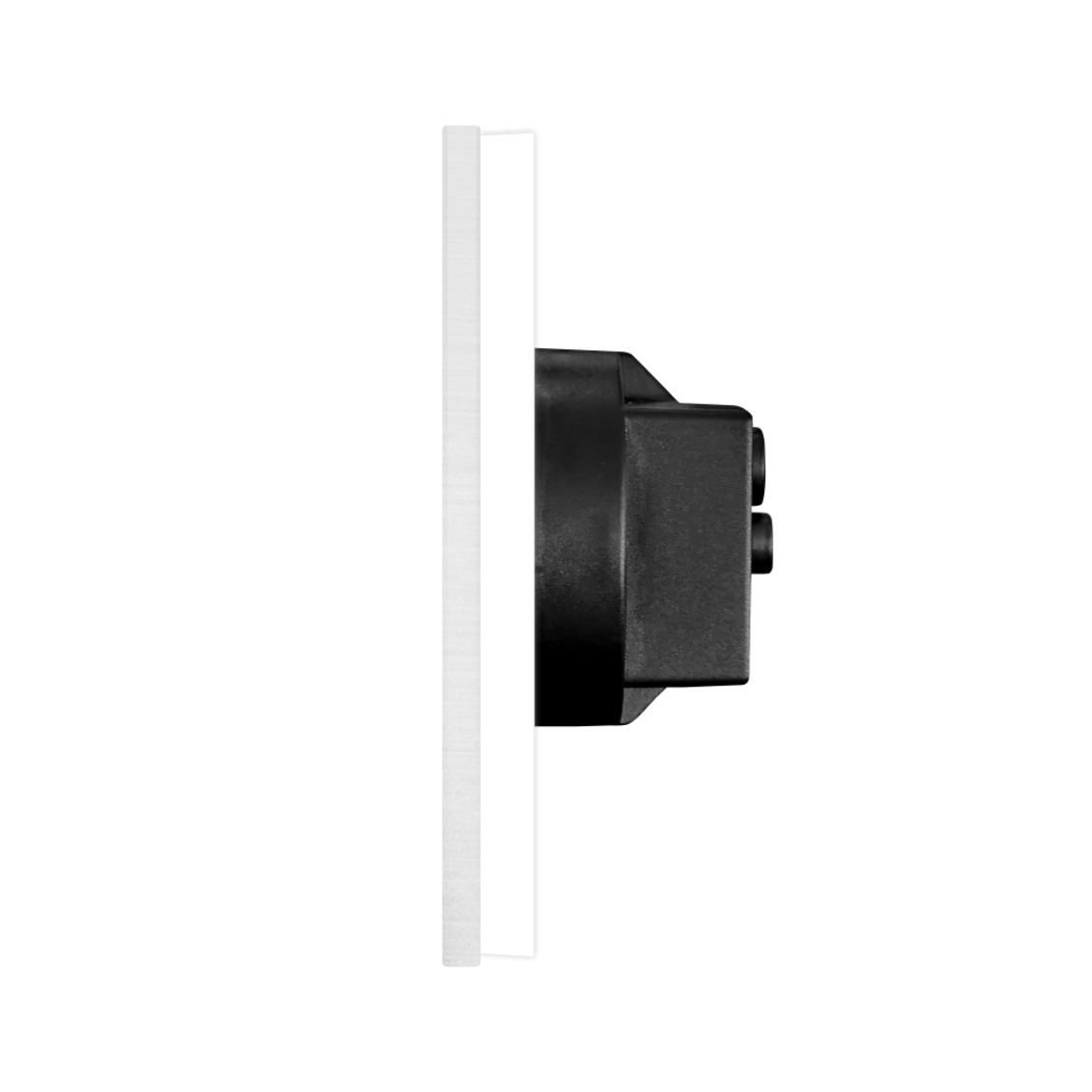 Priza Tripla LUXION cu rama din aluminiu, alb