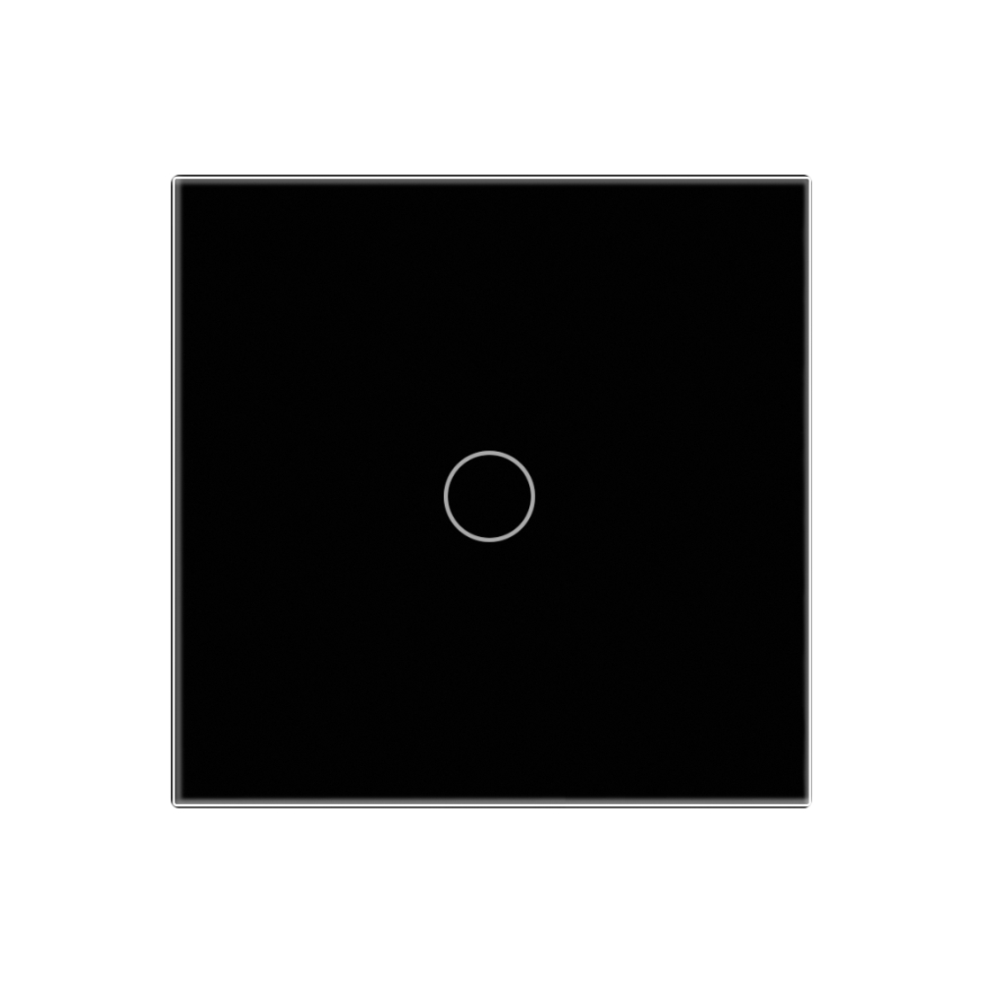 Panou Intrerupator Simplu cu Touch Din Sticla LUXION, negru