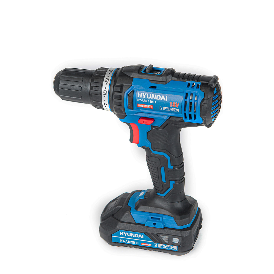 Masina de gaurit/insurubat cu acumulator Hyundai HY-ASR 180 LI 18V, 1 acum.2.0Ah