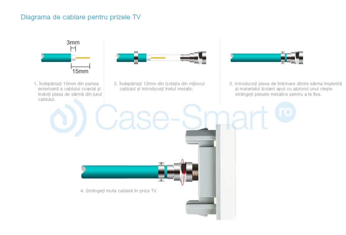 Priza dubla TV + Telefon Livolo cu rama din sticla, auriu