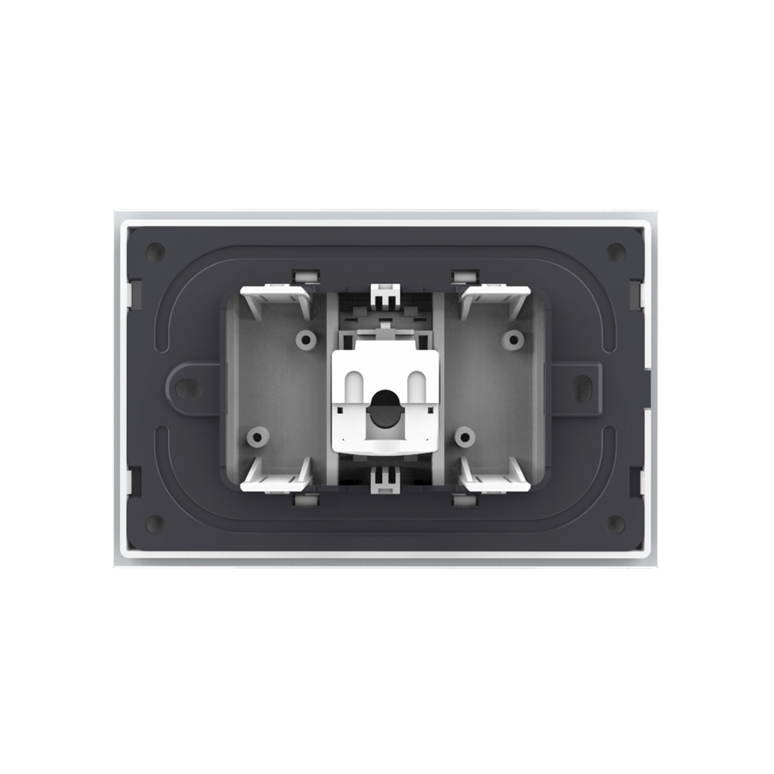 Priza internet Livolo cu rama din sticla - standard italian, alb