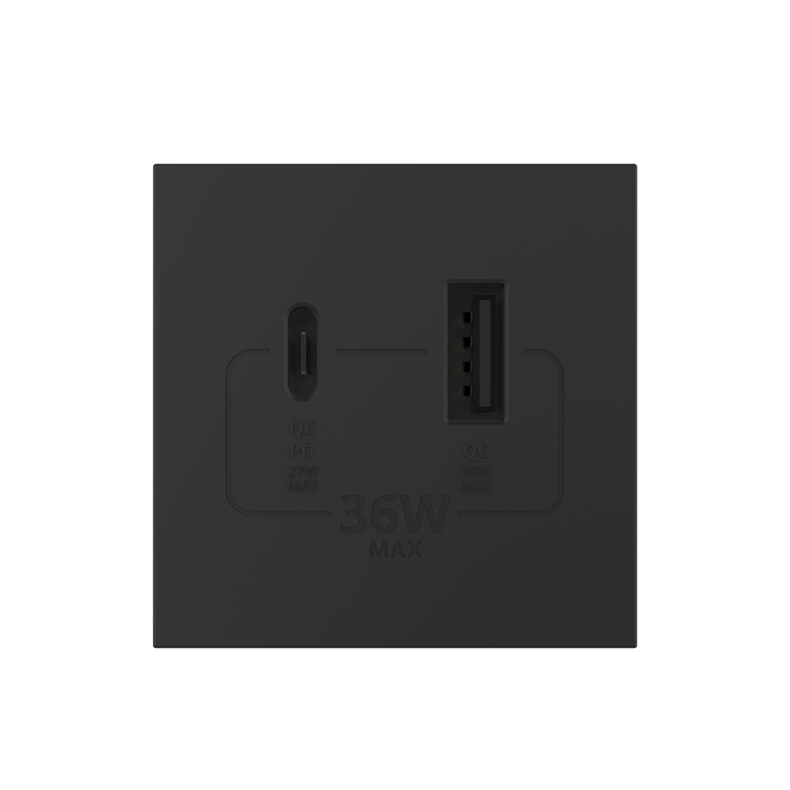 Modul Priza USB-A + USB-C LIVOLO – Serie Noua, negru