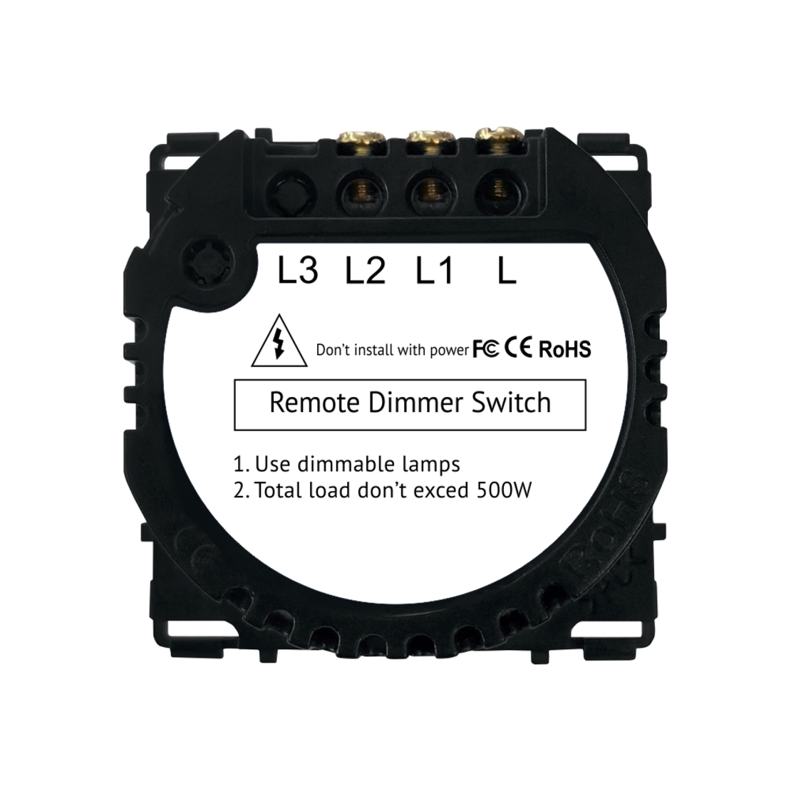Modul Intrerupator Dublu cu Variator, RF433 cu Touch LUXION