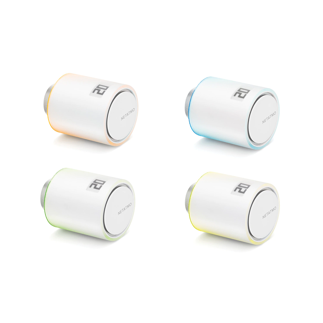 Cap termostat Netatmo, Wi-Fi, Control aplicatie, Programare, 4 Culori interschimbabile