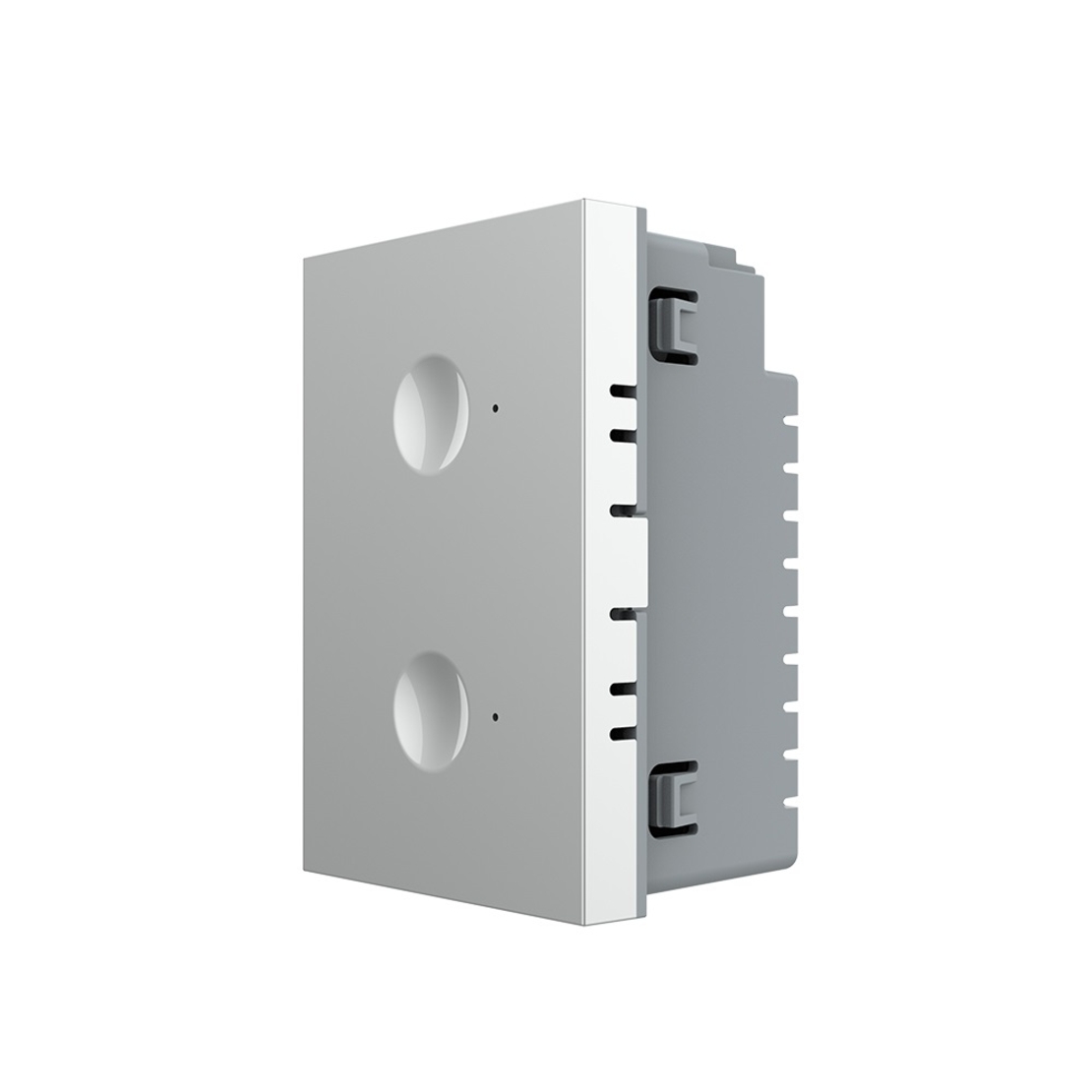 Modul intrerupator dublu cap scara / cap cruce cu touch Livolo standard Italian, Serie noua, gri