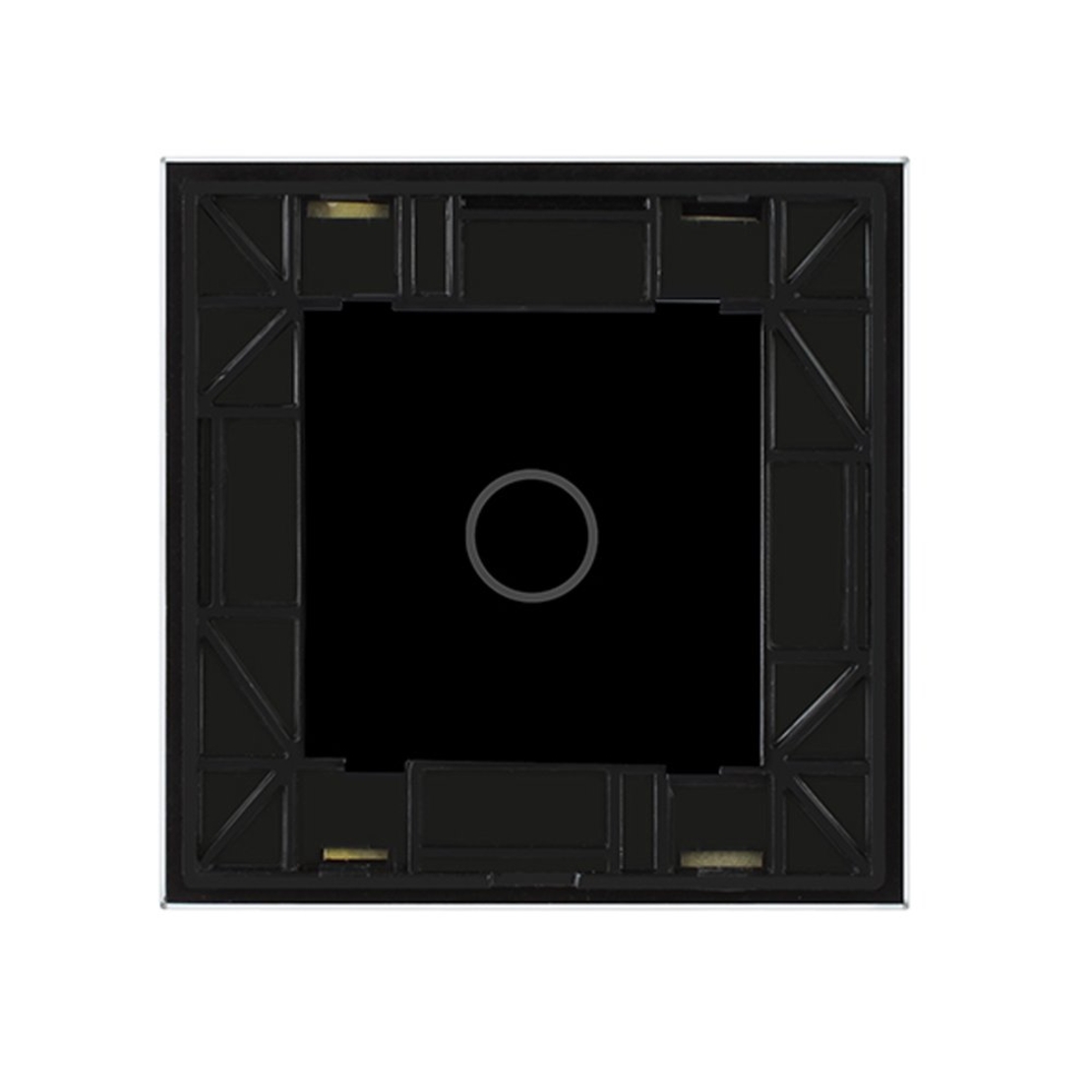 Panou intrerupator simplu cu touch Livolo din sticla, negru