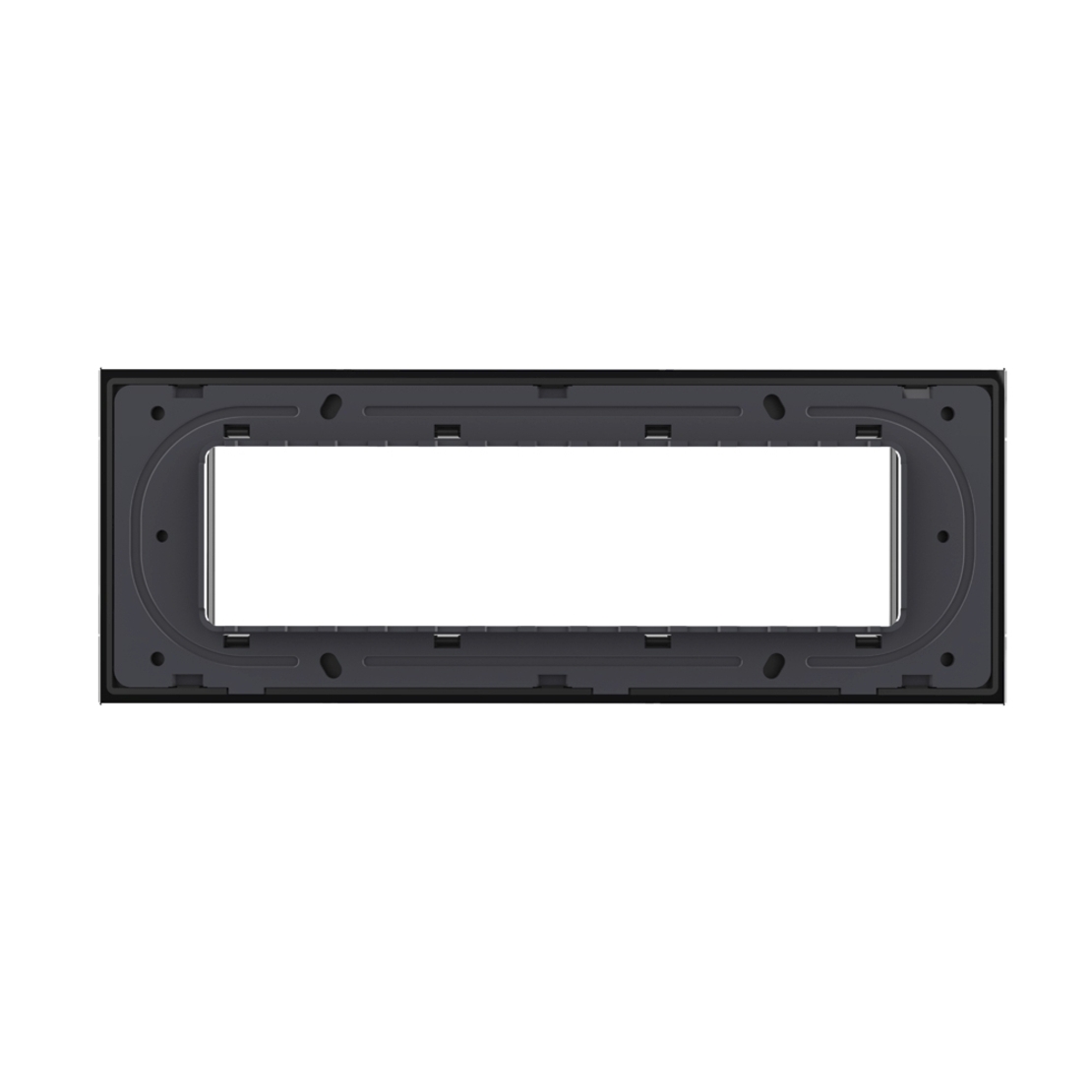 Rama din sticla Livolo standard Italian 6/7 module - Serie noua, negru