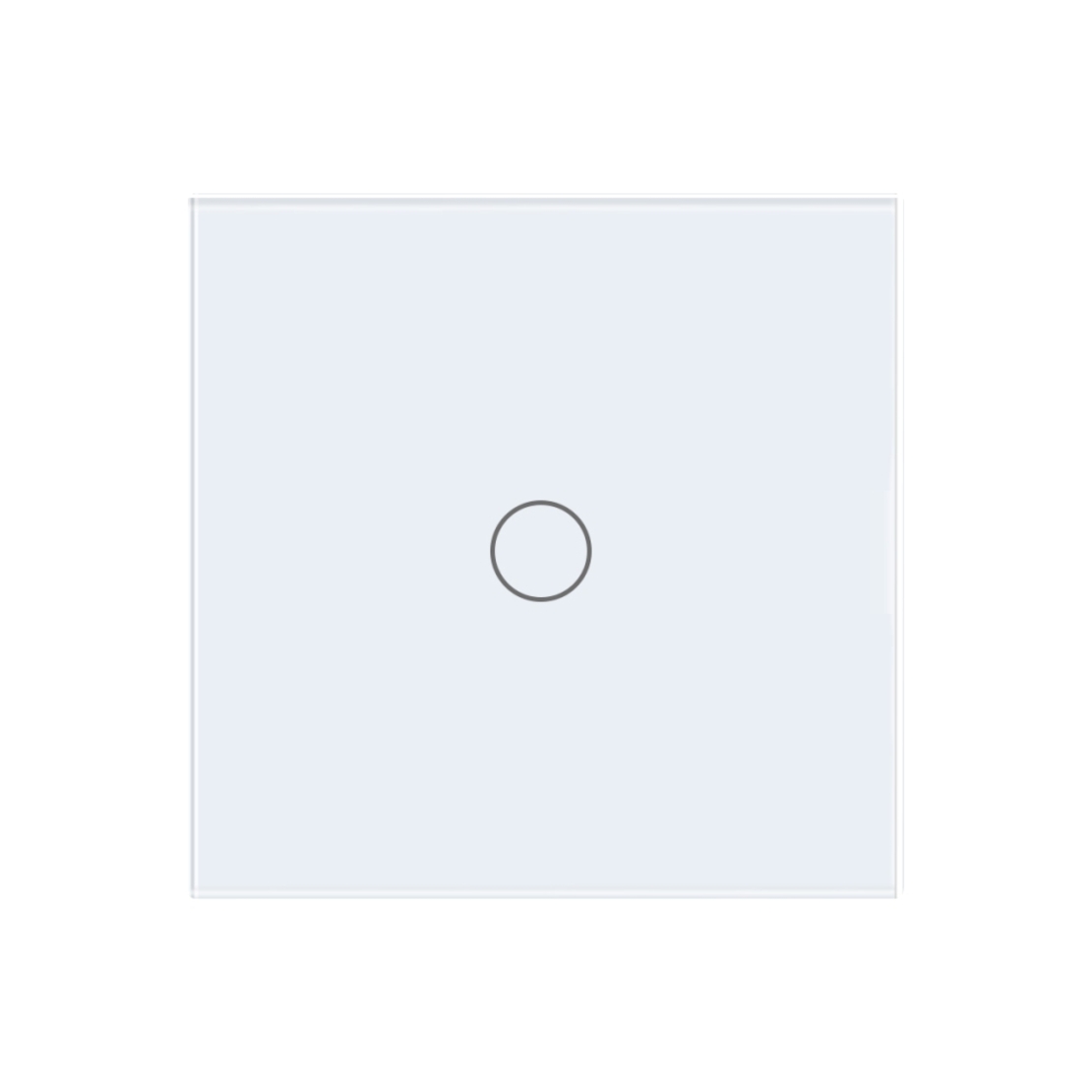 Panou Intrerupator Simplu cu Touch Din Sticla LUXION, alb