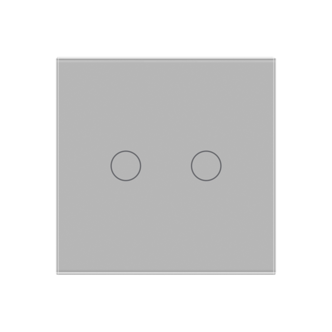 Panou Intrerupator Dublu cu Touch Din Sticla LUXION, gri