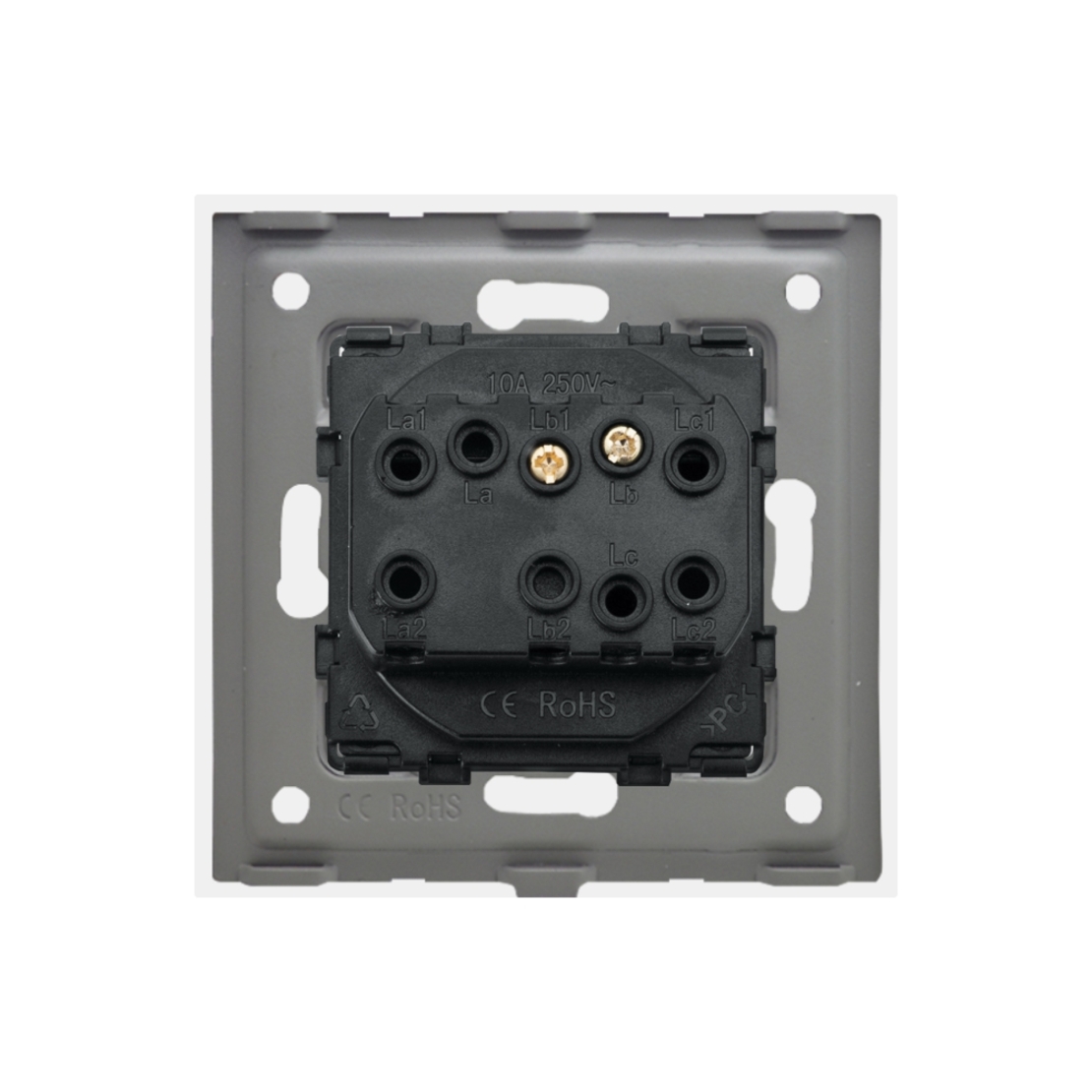 Buton de Sonerie Mecanic LUXION cu Rama din Sticla, alb