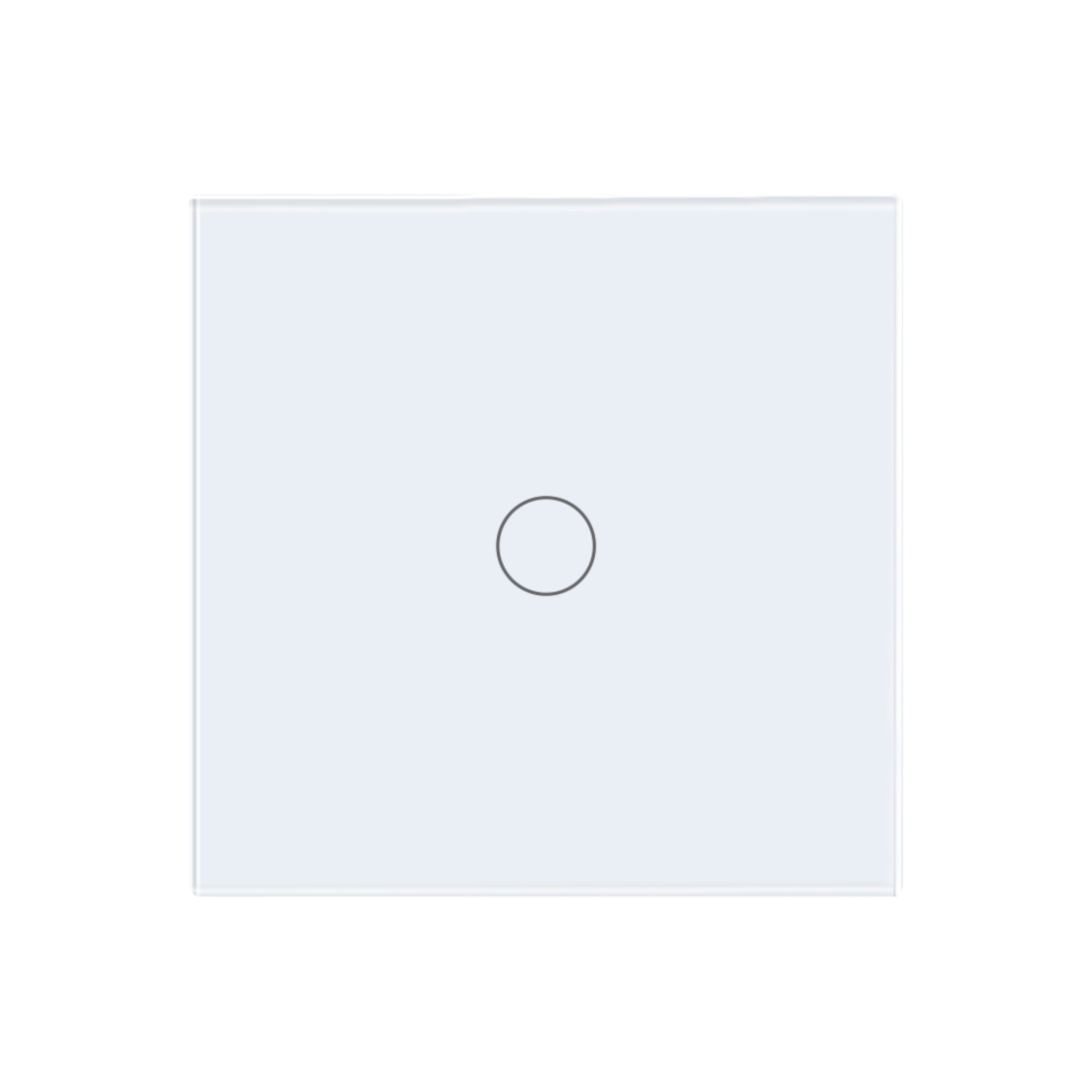 Intrerupator Simplu Wi-Fi + RF433 cu Touch din Sticla LUXION, alb