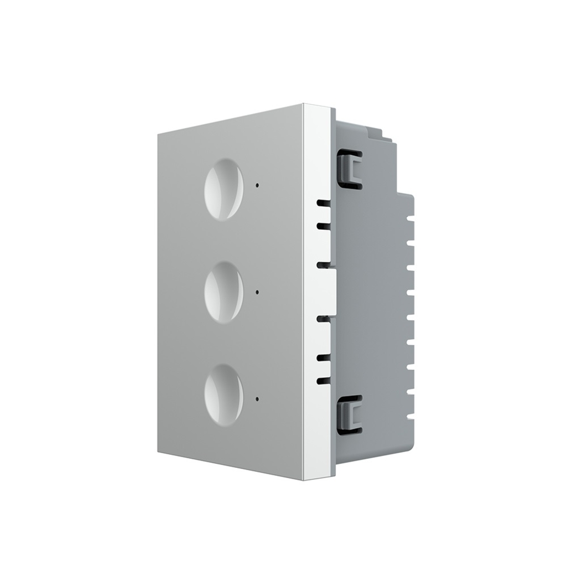Modul intrerupator triplu cap scara / cap cruce cu touch Livolo standard Italian, Serie noua, gri