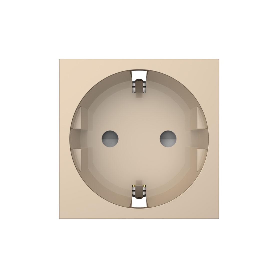 Priza simpla Livolo fara rama din sticla, auriu