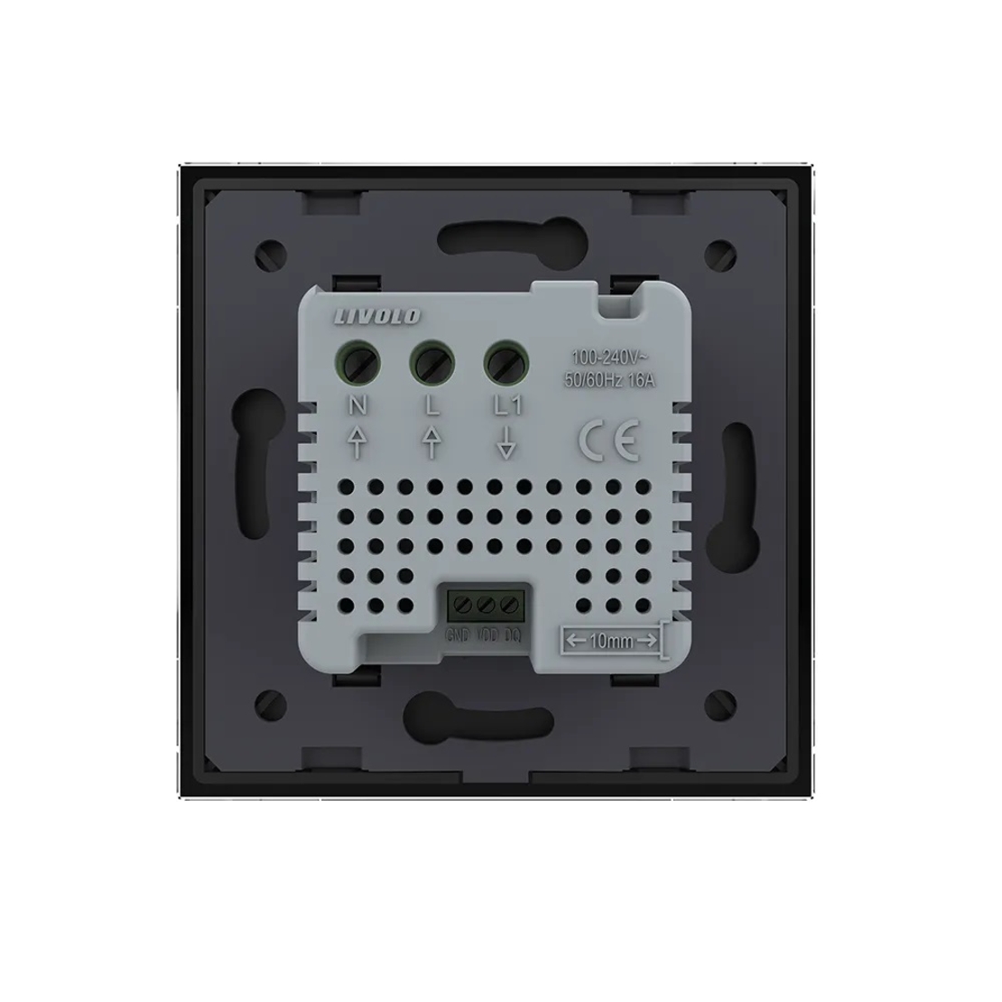 Termostat LIVOLO pentru sisteme de incalzire electrice, protocol ZigBee EC, negru