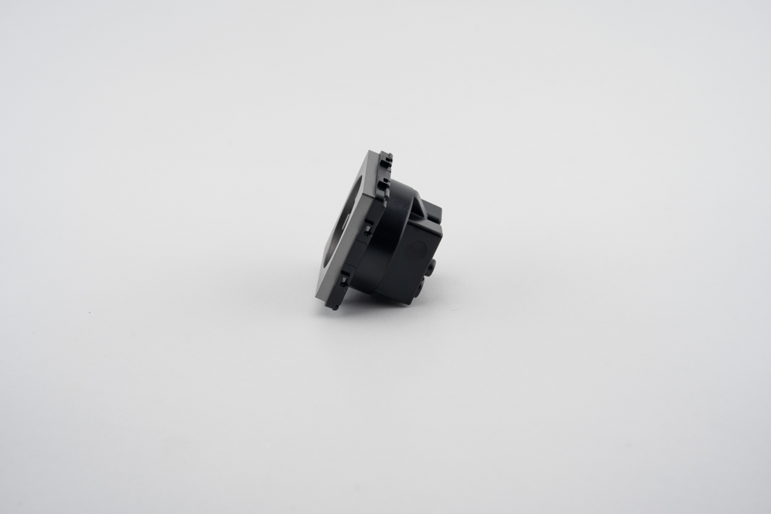 Modul Priza Simpla Fara Rama Din Sticla LUXION, gri