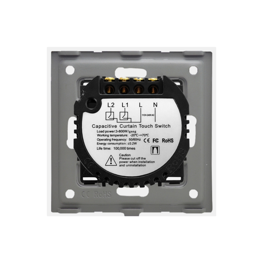 Intrerupator Draperie cu Touch din Sticla LUXION, auriu