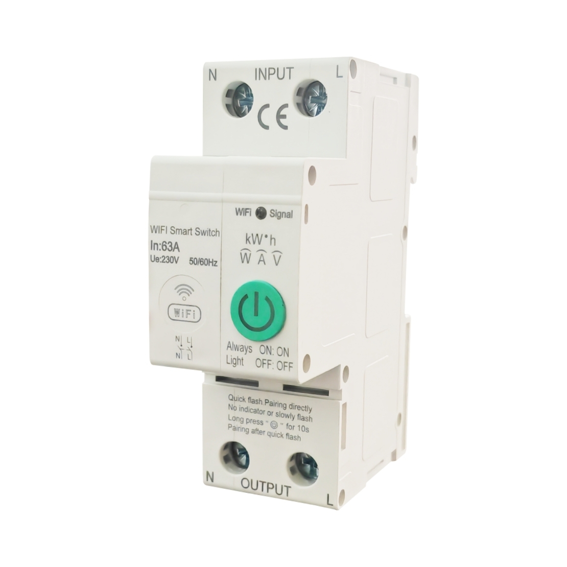 Siguranta automata Wi-Fi LUXION, 63A 2 Poli (1P+N), Monitorizare consum, Control aplicatie