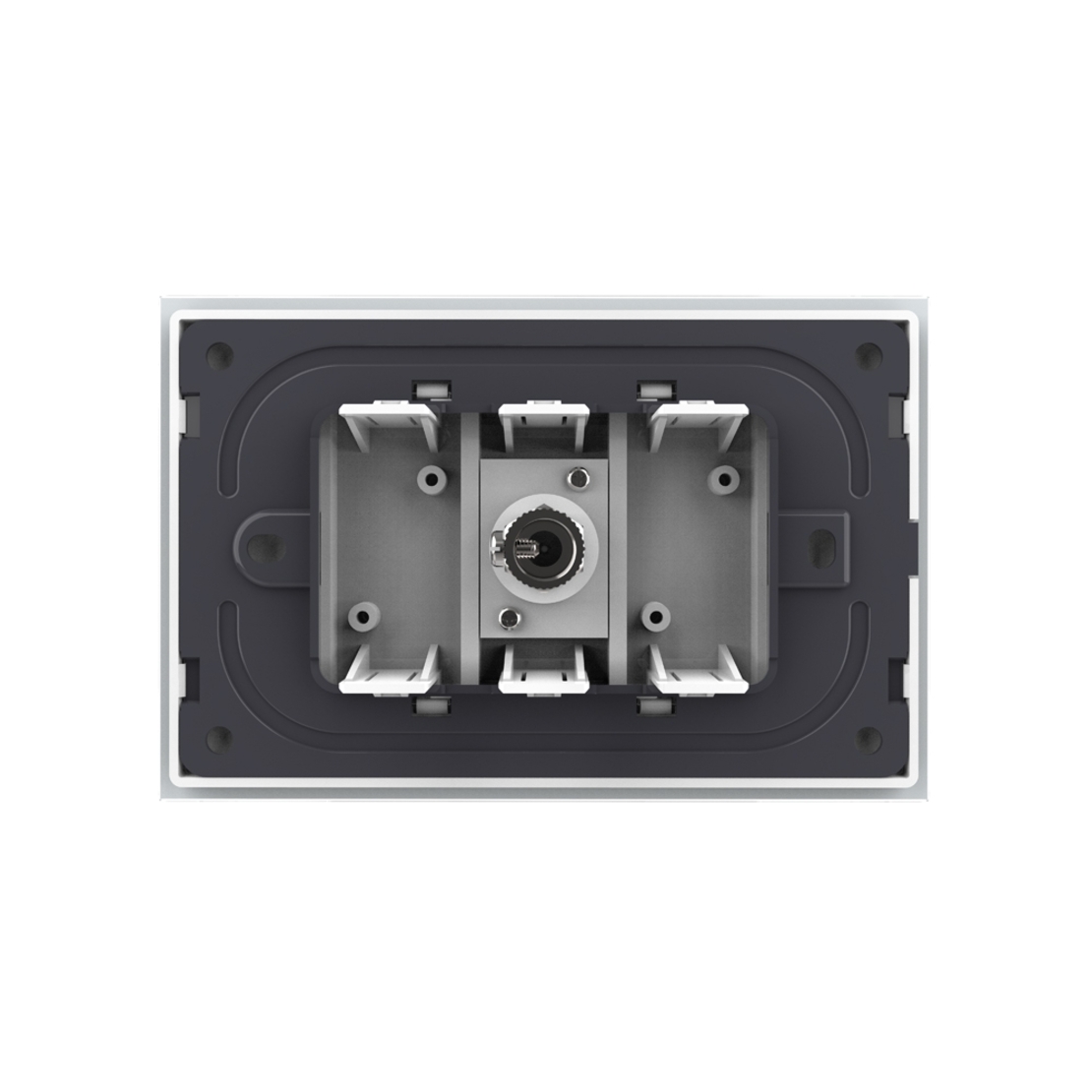 Priza Simpla TV Livolo cu Rama din Sticla - Serie Noua, alb