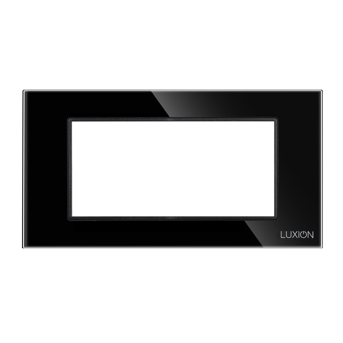 Rama din Sticla Securizata cu Suport 4M LUXION, Standard Italian, negru