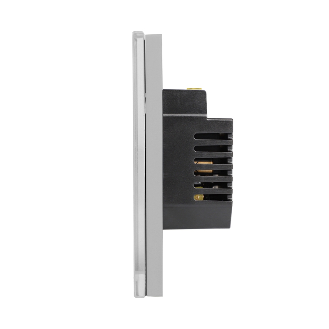 Intrerupator Dublu Wi-Fi cu Touch din Sticla LUXION, gri