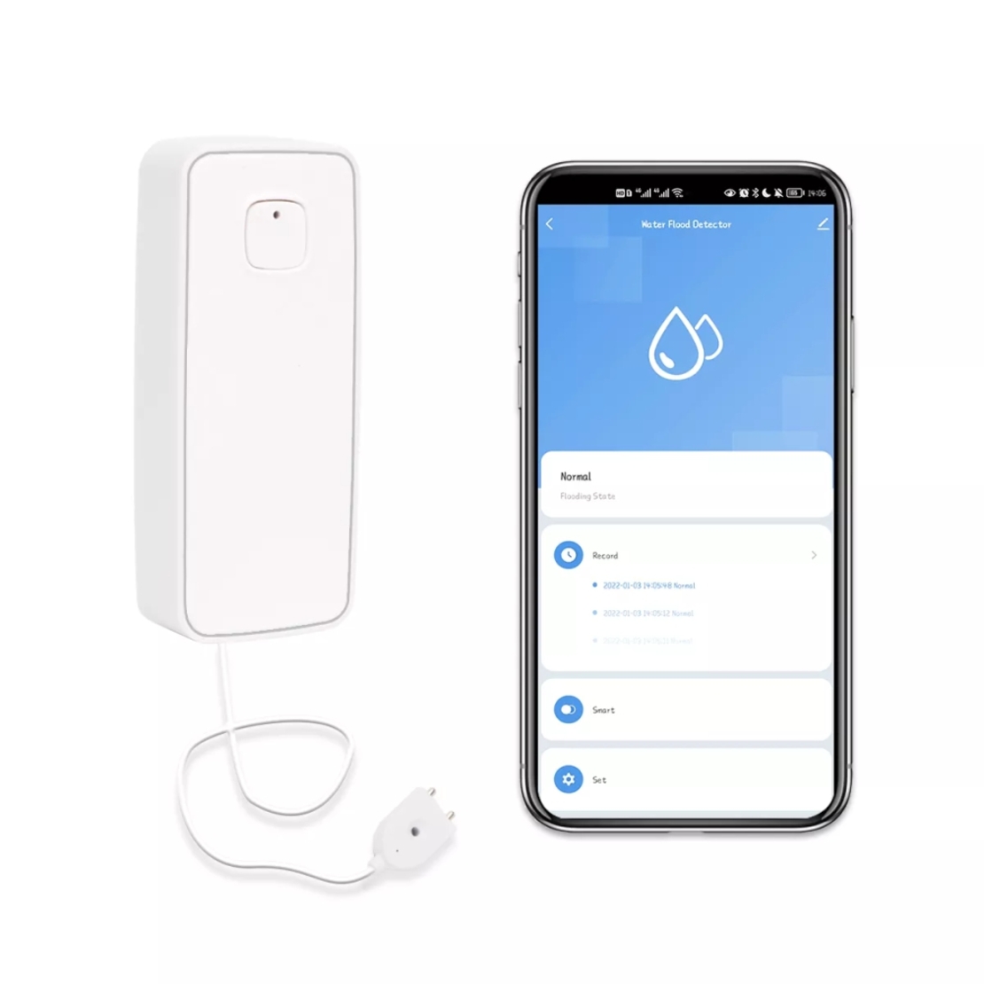 Senzor de inundatii LUXION, Wi-Fi, Control aplicatie