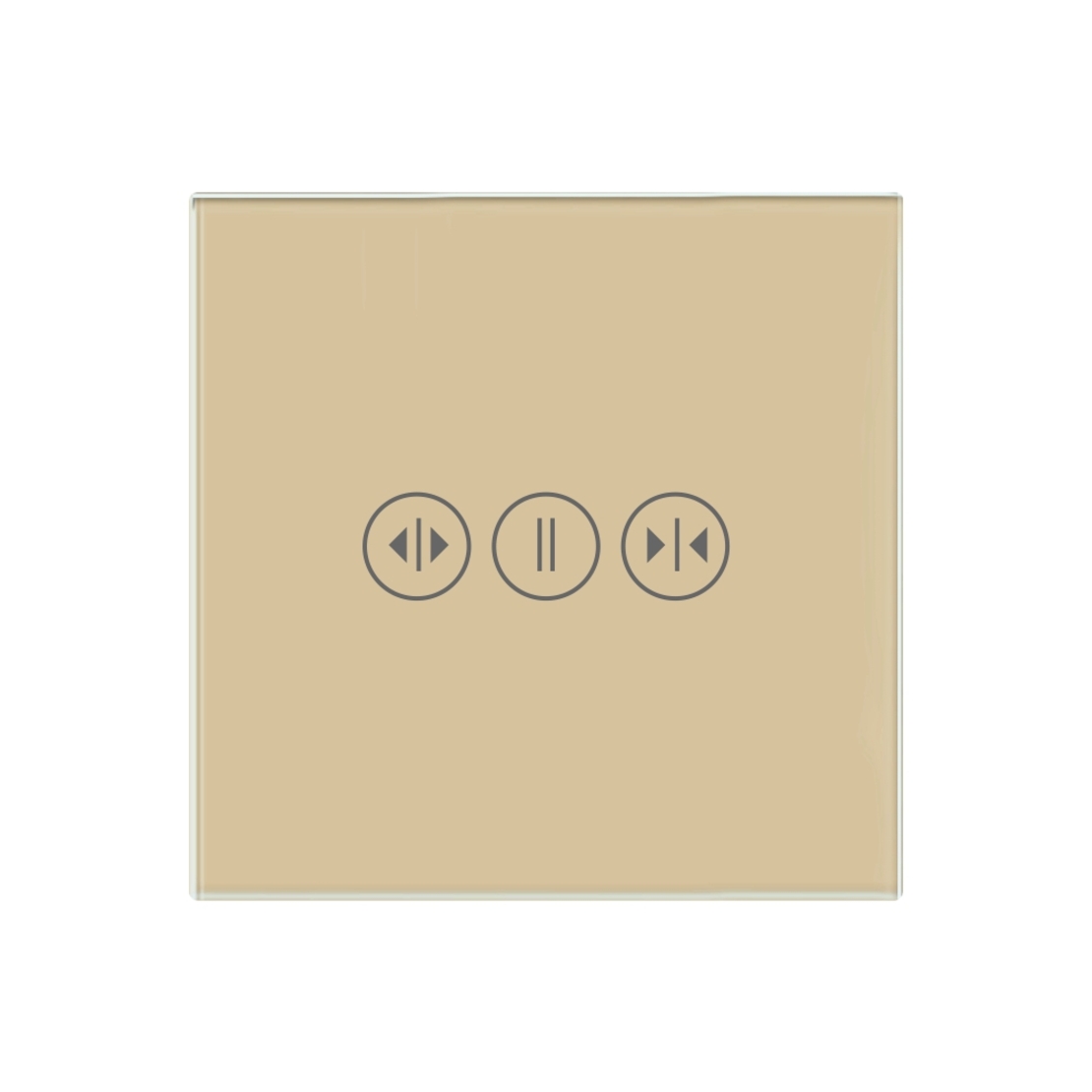 Panou Intrerupator Draperii cu Touch Din Sticla LUXION, auriu