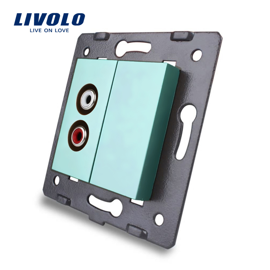 Priza audio Livolo, verde