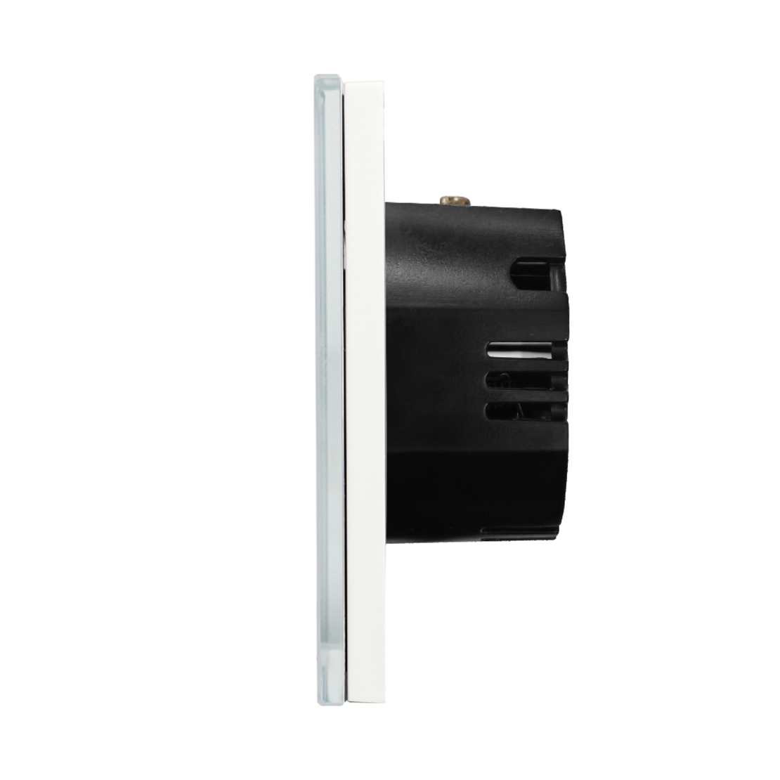 Intrerupator Triplu RF433 cu Touch din Sticla LUXION, alb