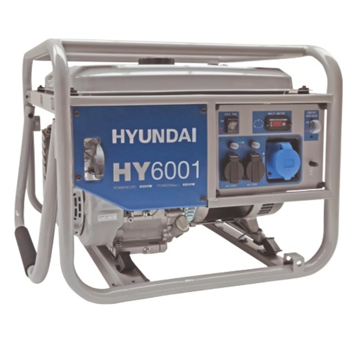 Generator de curent monofazat Hyundai HY6001 cu motor pe benzina, 6.6 kVA