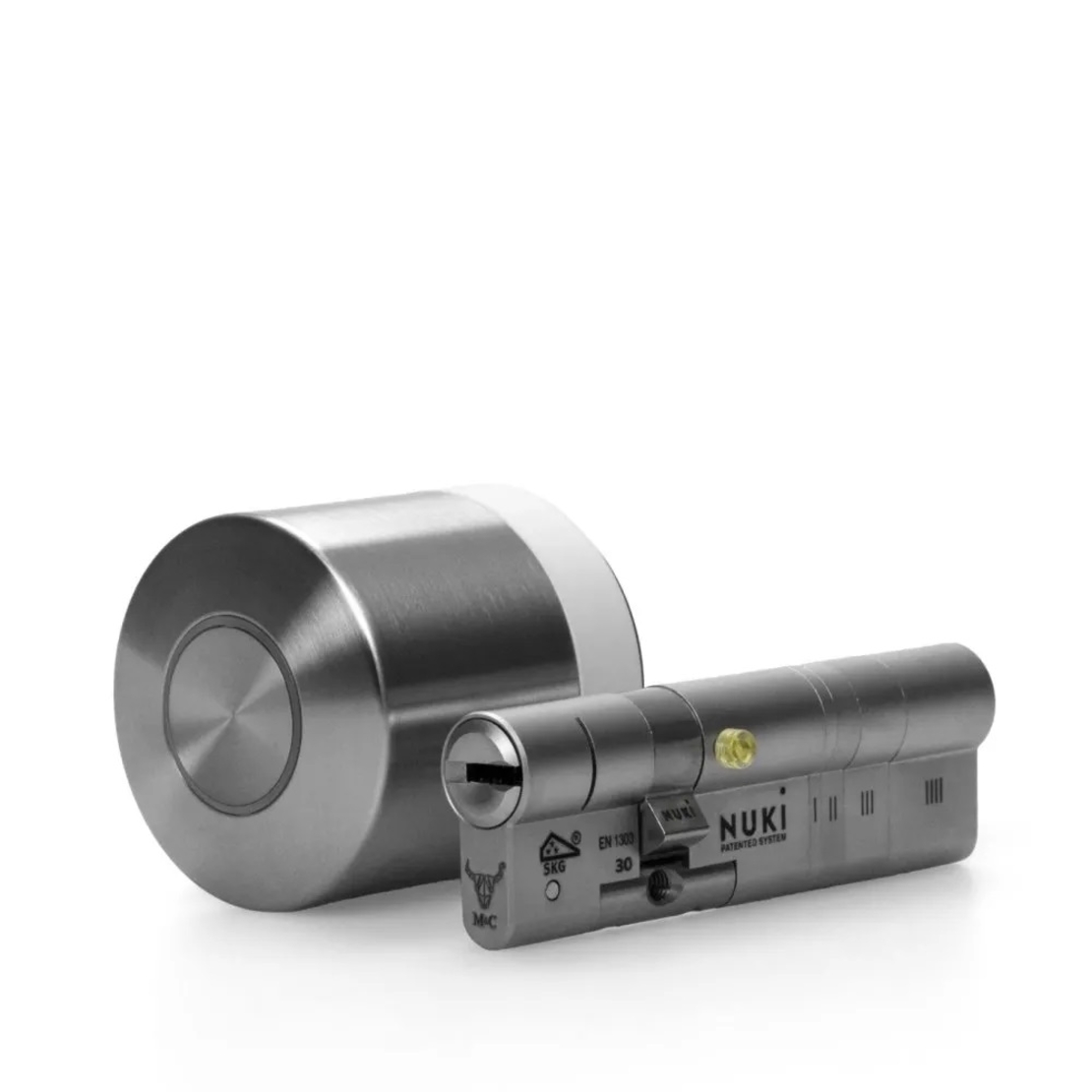 Incuietoare Inteligenta Nuki Smart Lock Ultra, Cilindru Universal Inclus, Blocare / Deblocare Automata