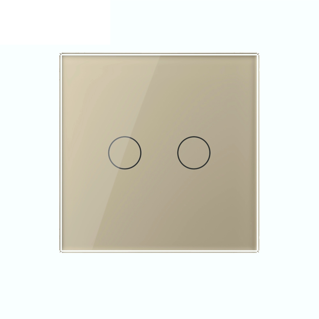 Intrerupator Dublu Cap Scara / Cruce cu Touch LIVOLO - Serie Noua, auriu