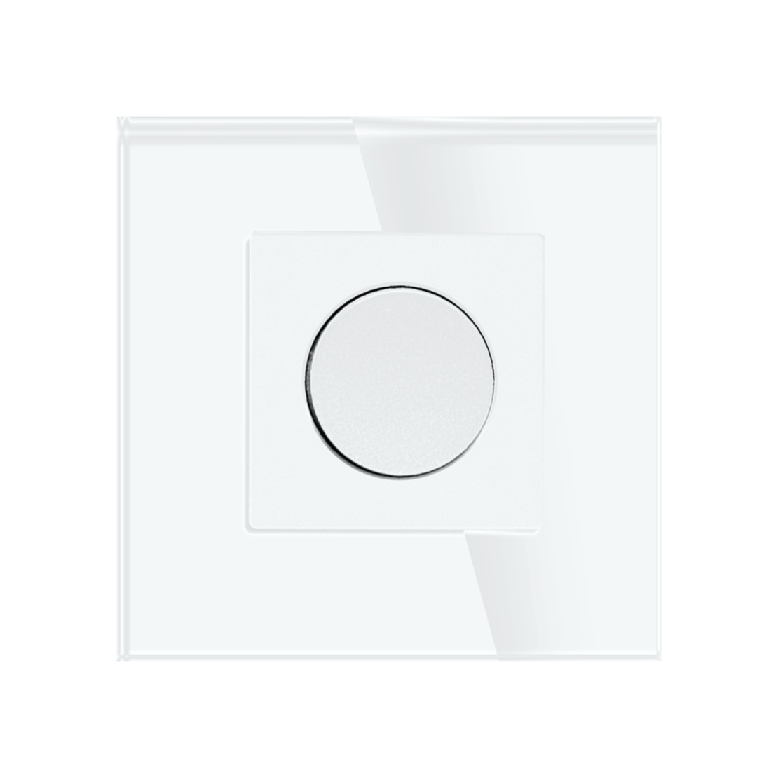 Intrerupator cu Variator Mecanic LUXION cu Rama din Sticla, alb