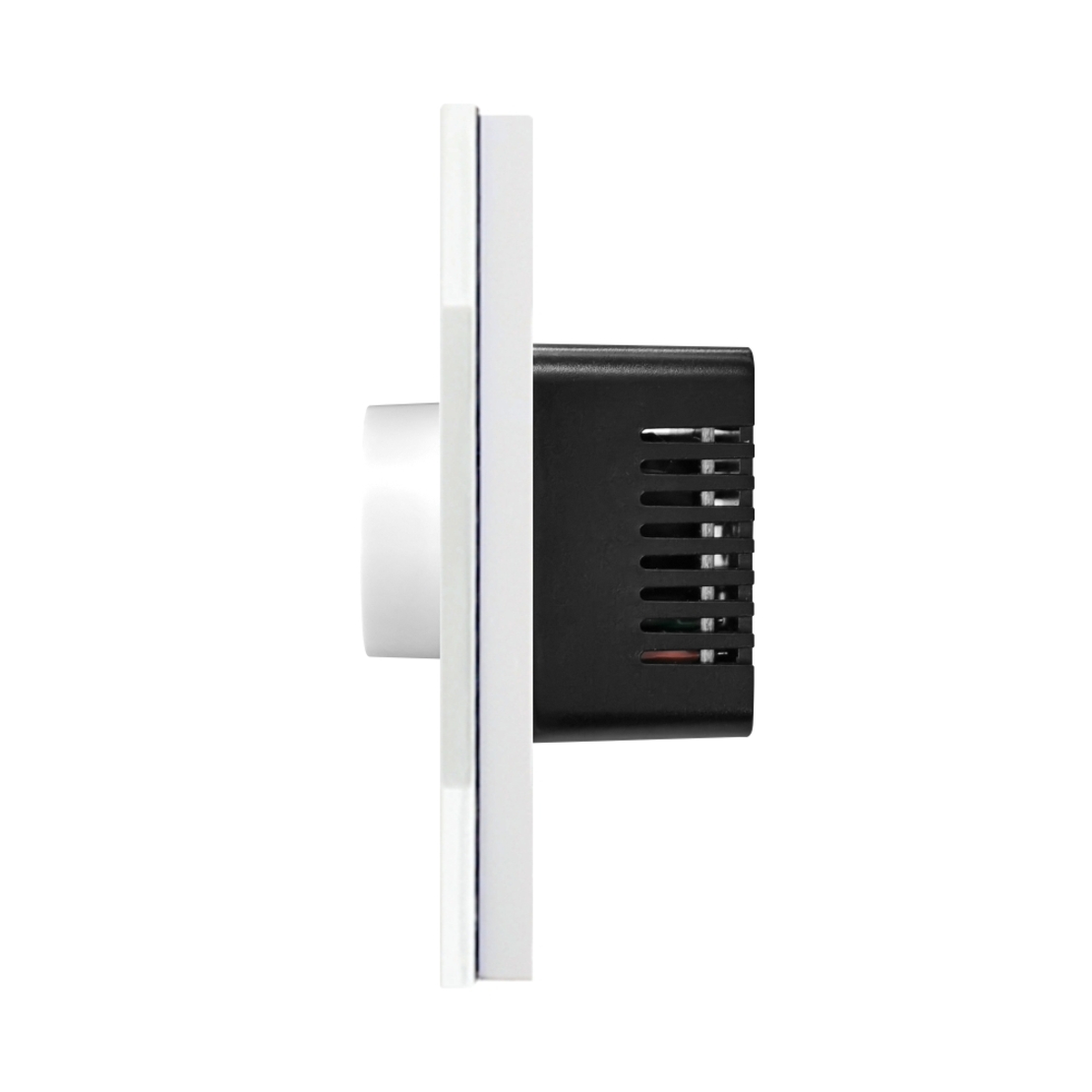 Intrerupator cu Variator Mecanic LUXION cu Rama din Sticla, alb