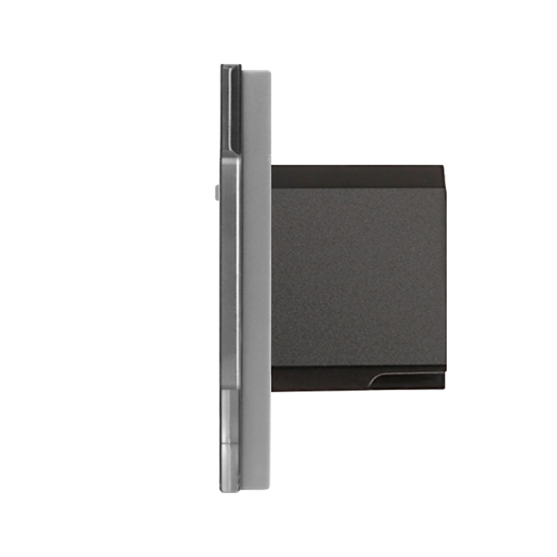 Priza Simpla Wi-Fi cu Monitorizare Consum, cu Rama din Sticla LUXION, gri