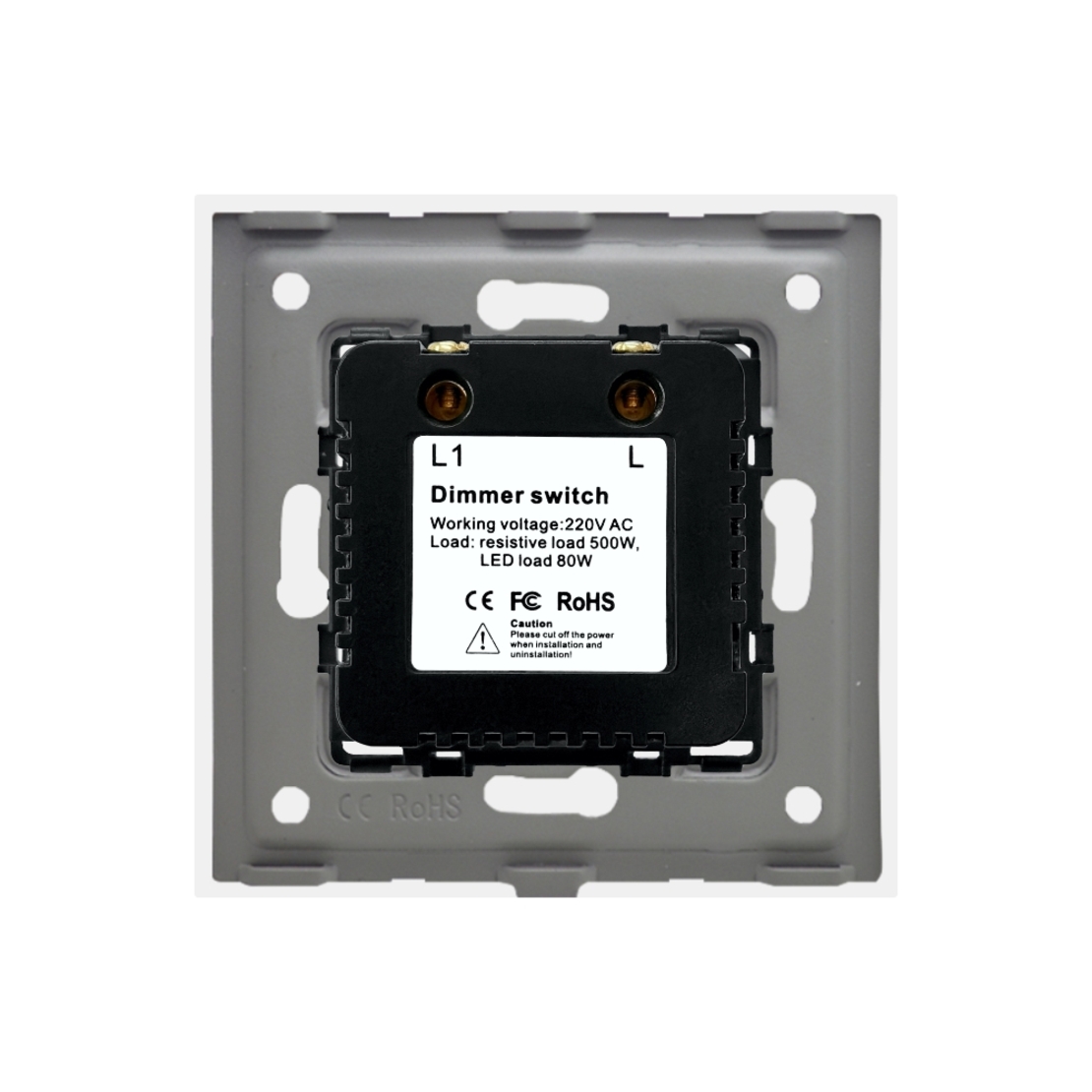 Intrerupator cu Variator Mecanic LUXION cu Rama din Sticla, auriu