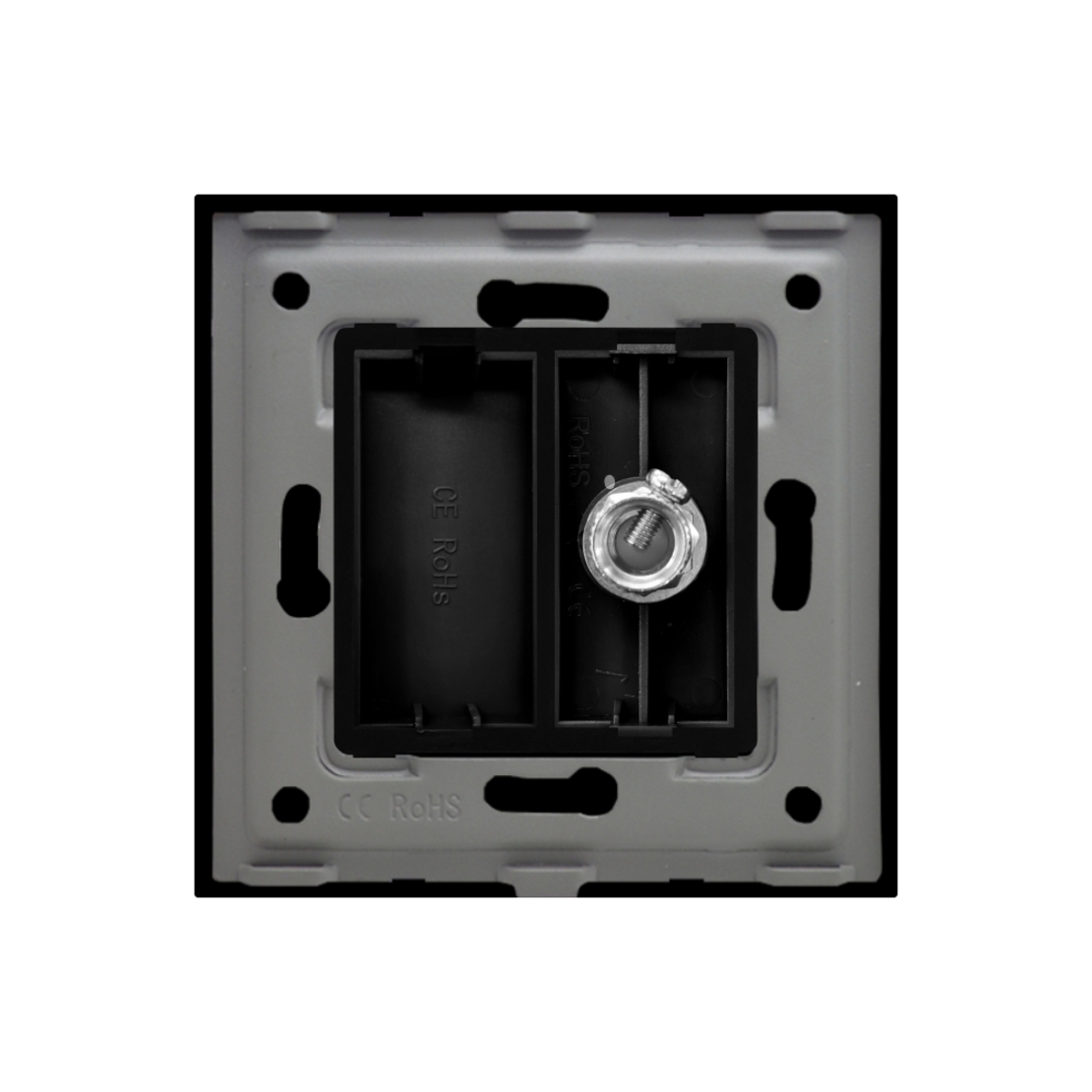 Priza TV Satelit cu Rama din Sticla LUXION, negru